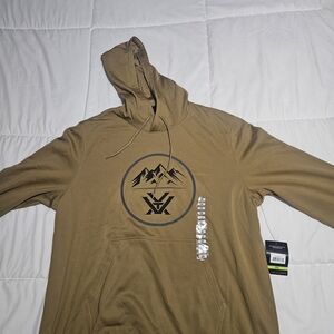 Men's Tan Hoodie with Mountain Design